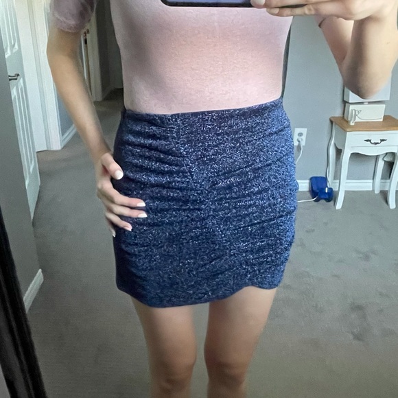 Zara Blue Sparkle Pencil Skirt - Picture 4 of 4